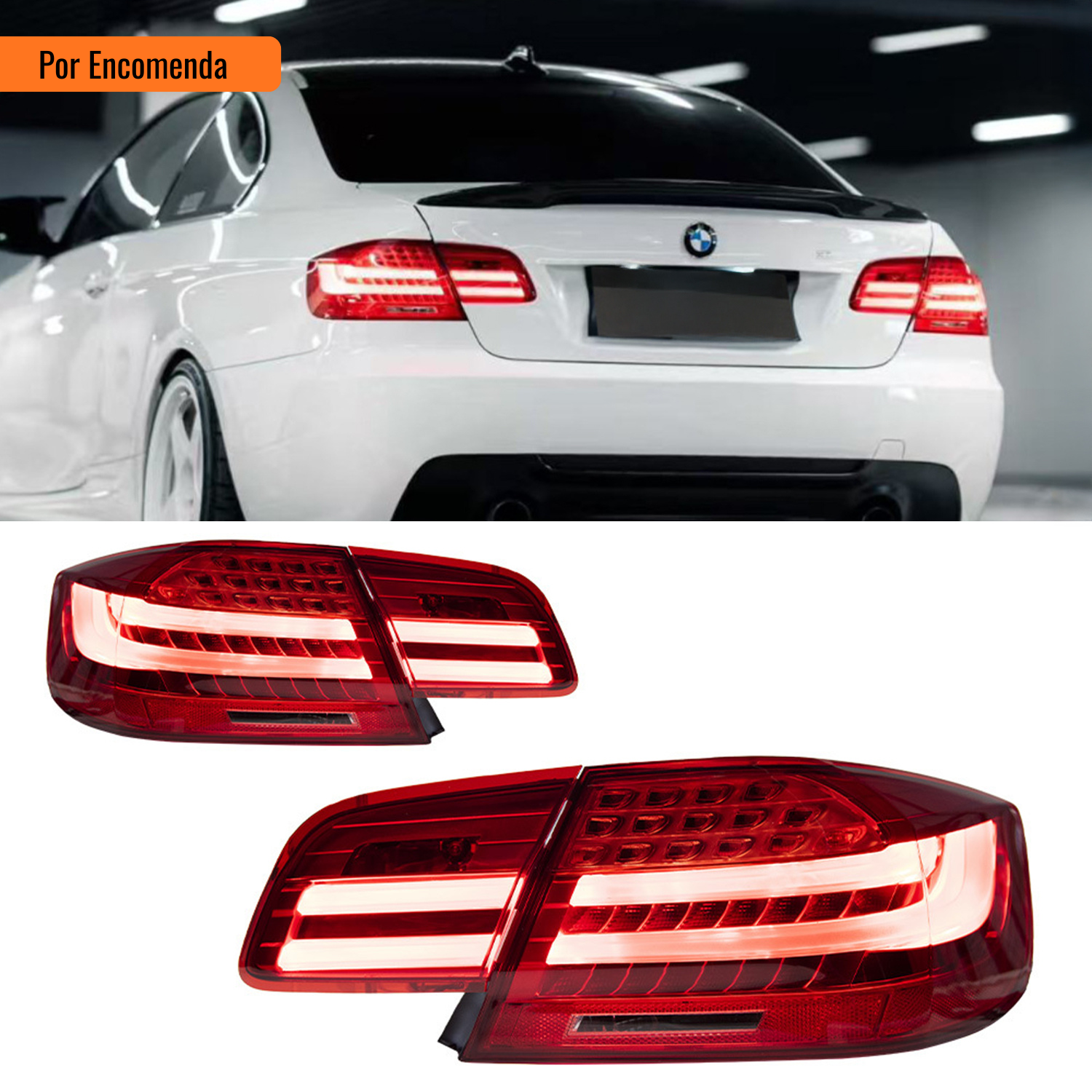 (Por Encomenda) Faróis Traseiros LED LCI Vermelho BMW Série 3 (E92/E93)